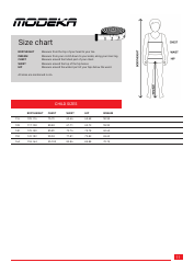 Clothing Size Charts - Modeka, Page 11