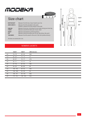 Clothing Size Charts - Modeka, Page 3