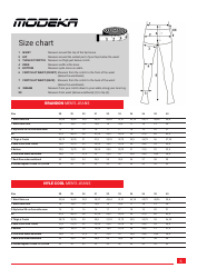 Clothing Size Charts - Modeka, Page 6