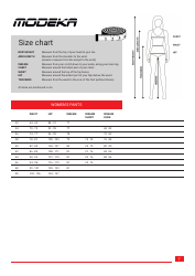 Clothing Size Charts - Modeka, Page 7