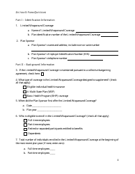 Reporting Form for Plan Sponsors Offering Limited Wraparound Coverage, Page 4