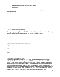 Reporting Form for Plan Sponsors Offering Limited Wraparound Coverage, Page 5
