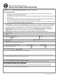 Document preview: Special Event Winery (Sew) Application - Oregon