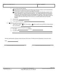 Form RI-PR106 Proof of Service of Personalized List of Rights - County of Riverside, California, Page 2
