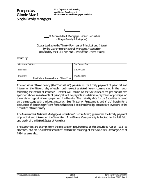 Form HUD11717 Appendix IV-4 Prospectus Ginnie Mae I Single-Family Mortgages