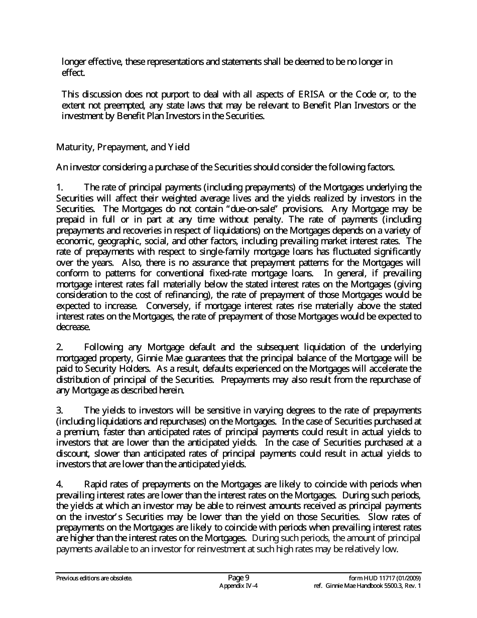 Form HUD11717 Appendix IV-4 Prospectus Ginnie Mae I Single-Family Mortgages, Page 9