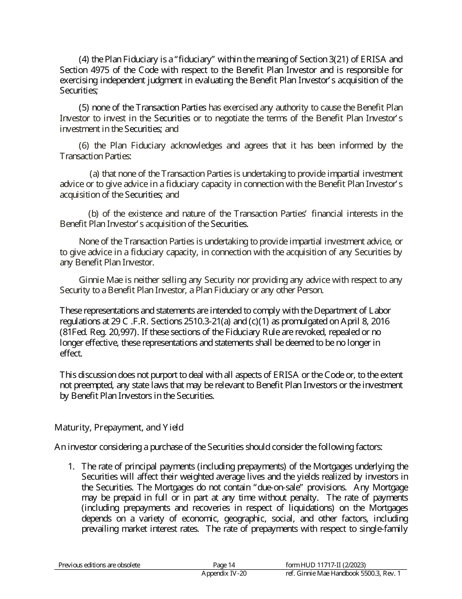 Form HUD11717-II Appendix IV-20 Prospectus Gnma II Single-Family Mortgages, Page 11