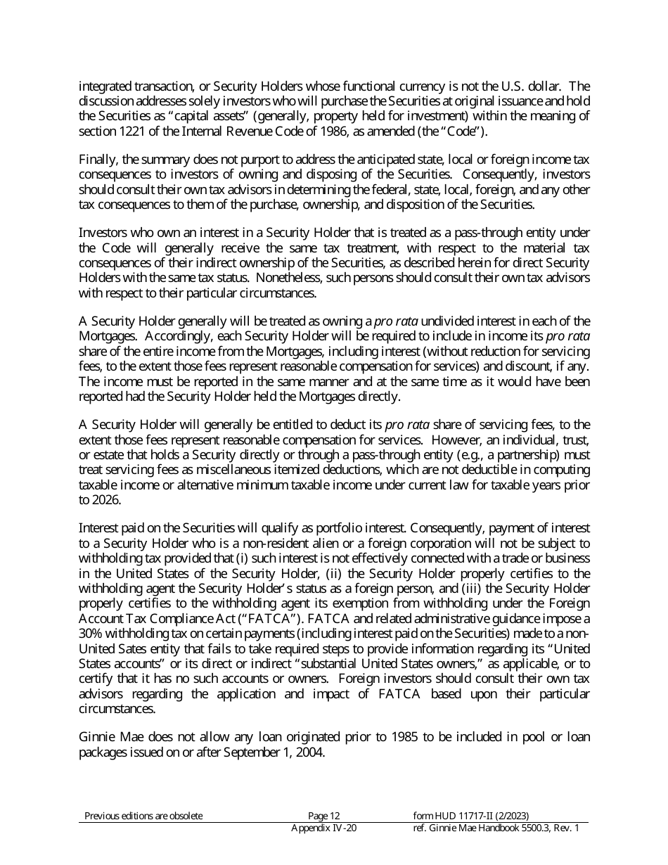 Form HUD11717-II Appendix IV-20 Prospectus Gnma II Single-Family Mortgages, Page 9