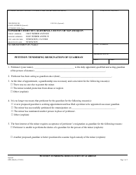 Document preview: Form SJPR-404 Petition Tendering Resignation of Guardian - County of San Joaquin, California