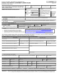 Form DOT ADM-3015C Consulting Service Agreement Under $10,000 - California