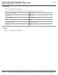 Form DOT ADM-3015C Consulting Service Agreement Under $10,000 - California, Page 2