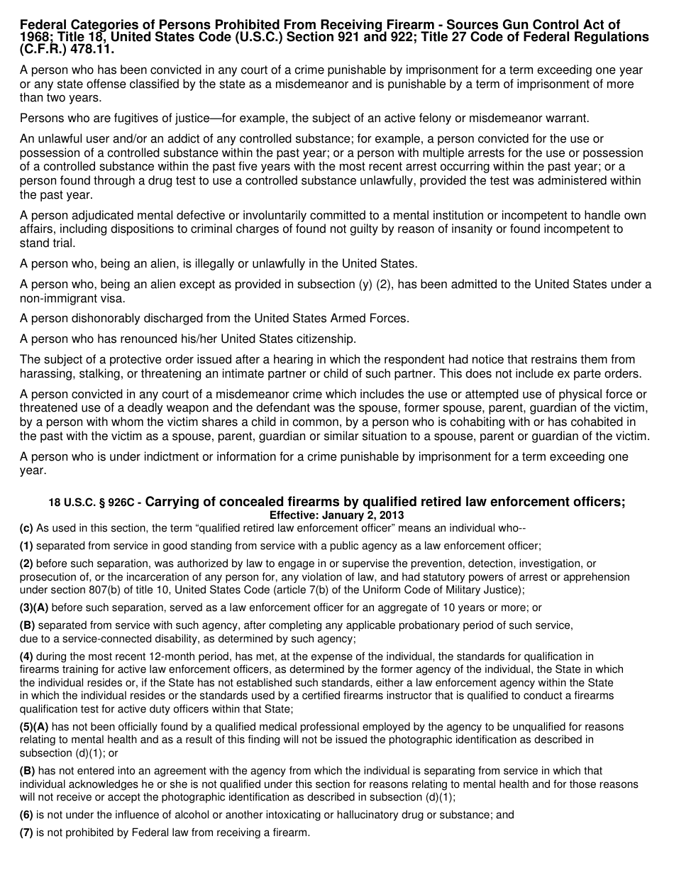 Form SHP-133E Separated Law Enforcement Officer Concealed Weapon Permit Application - Missouri, Page 2