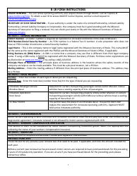 Form B-1R Application for Annual or Temporary Credentials - Missouri, Page 2