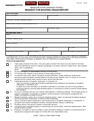 Document preview: Form SHP-844 Request for Boating Crash Report - Missouri
