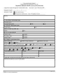 Document preview: Form FA-14 Inpatient Mental Health Concurrent Review - Nevada
