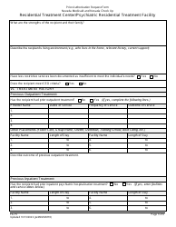 Form FA-15 Prior Authorization Request Form - Residential Treatment Center/Psychiatric Residential Treatment Facility - Nevada, Page 3