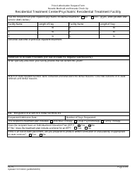 Form FA-15 Prior Authorization Request Form - Residential Treatment Center/Psychiatric Residential Treatment Facility - Nevada, Page 4