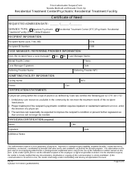 Form FA-15 Prior Authorization Request Form - Residential Treatment Center/Psychiatric Residential Treatment Facility - Nevada, Page 6