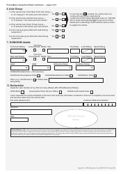 Form F2875 Prime Mover Inspection Sheet - Queensland, Australia, Page 2