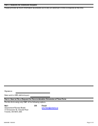 Form ARB008E Request for Reconsideration Extension of Time Form - Ontario, Canada, Page 2