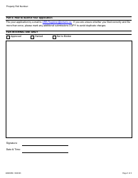 Form ARB005E Palpable Error Application Form - Ontario, Canada, Page 3