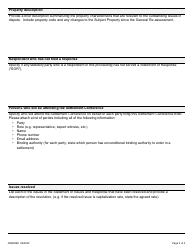 Form ARB009E Settlement Conference Brief Template - Ontario, Canada, Page 2