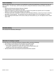 Form ARB009E Settlement Conference Brief Template - Ontario, Canada, Page 3