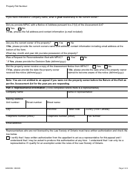 Form ARB003E Late Appeal Request Form - Ontario, Canada, Page 2