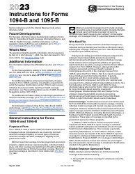 Document preview: Instructions for IRS Form 1094-B, 1095-B, 2023