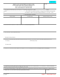 Document preview: PPQ Form 627 Declaration of Forfeiture