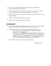 Action Items for Moving/Closing an Office, Page 2