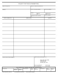 Document preview: APHIS Form 187-R Request for Publication/Material