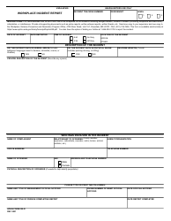 Document preview: APHIS Form 259-R Workplace Incident Report
