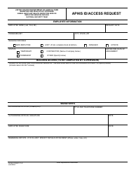 Document preview: APHIS Form 511-R Aphis Id/Access Request