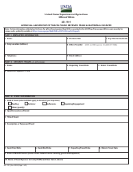 Form AD-1101 Approval and Report of Travel Funds Received From Non-federal Sources, Page 2