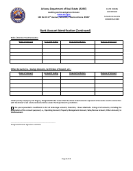 Form AUD-100A Bank Account Identification - Arizona, Page 2