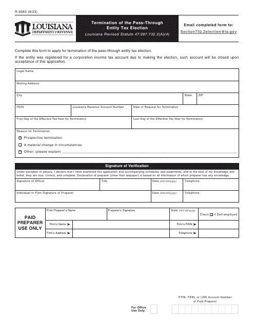 Form R-6983  Printable Pdf