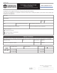 Form R-6983 Termination of the Pass-Through Entity Tax Election - Louisiana