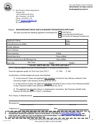 Application for Permit to Operate a Massage Establishment - City and County of San Francisco, California, Page 4