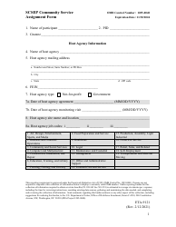 Document preview: Form ETA-9121 Scsep Community Service Assignment Form - Minnesota