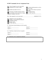 Form ETA-9121 Scsep Community Service Assignment Form - Minnesota, Page 5
