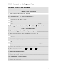 Form ETA-9121 Scsep Community Service Assignment Form - Minnesota, Page 6