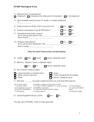 Form ETA-9120 Scsep Participant Form - Minnesota, Page 2