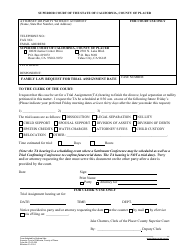 Form PL-FL038 Attachment 1 Family Law Request for Trial Assignment Date - County of Placer, California, Page 3