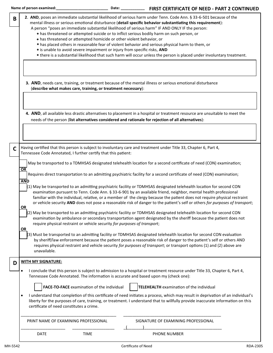 Form Mh 5542 Fill Out Sign Online And Download Fillable Pdf