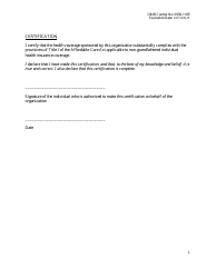 Minimum Essential Coverage Certification, Page 2
