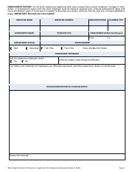 Application for Employment - West Virginia, Page 4