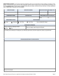 Application for Employment - West Virginia, Page 6