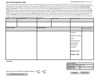 Document preview: Web Posting Request Form
