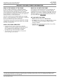 Form CMS L564/R297 Request for Employment Information